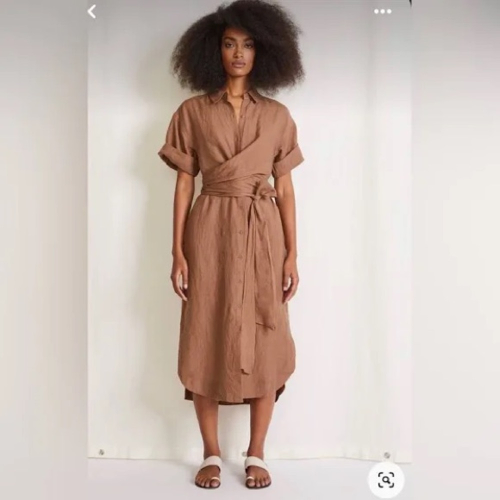Apiece Apart Nicoya Wrap Shirt Dress- Small